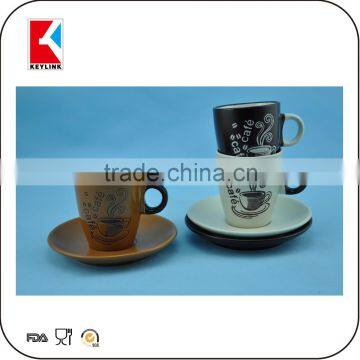 best selling items 3oz promotional tea cups white espresso ceramic cup and saucer