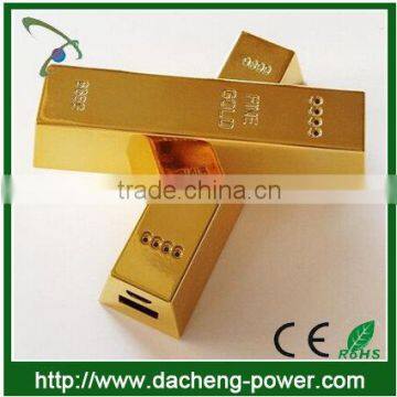 Best selling Gold Bar Bullion design power bank 2600mah power bank charger for gift market                        
                                                Quality Choice