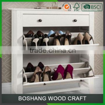 AA Grade Corner Cabinet for Wooden Shoe Rack