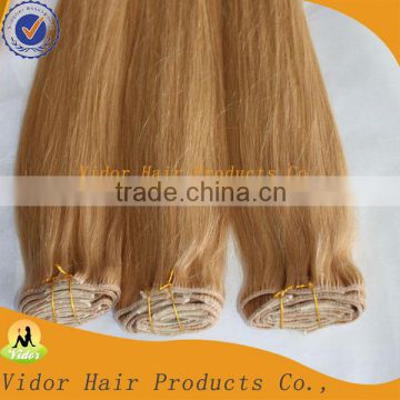 Wholesale Top Quality No Tangle No Shedding Clip In Human Hair Extension /Clip Weft /Clips Extension 100%Human Hair