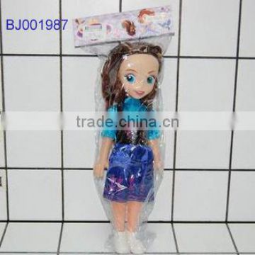 Cute fashion plastic princess doll plastic musical sport barbiee girl toy