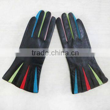 Manufacture imitate silk lining new design glove