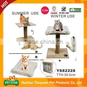 2016 New Pet Products Wholesale Cat Scratcher Lounge with Removable Cushion