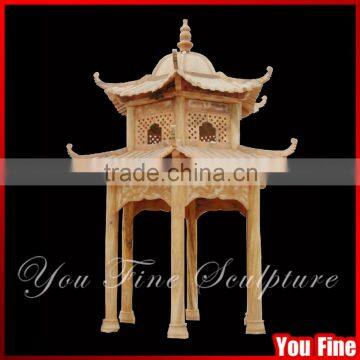 Hand Carved Outdoor Wholesale Garden Decorative Stone Pagoda Gazebo