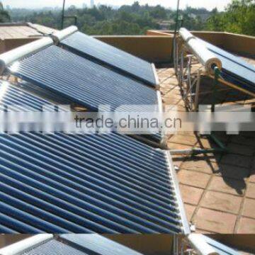 solar water heating system with low pressure solar collector