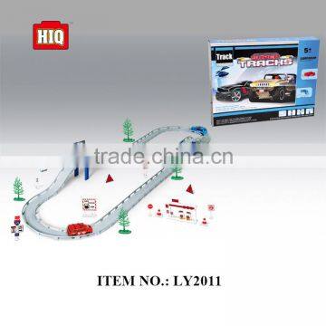 Hot sale assembled plastic railway toys, train toy