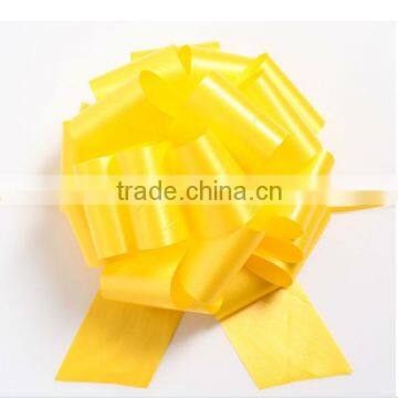 Yellow Poly Ribbon POM POM Pull Ribbon Easy Bow