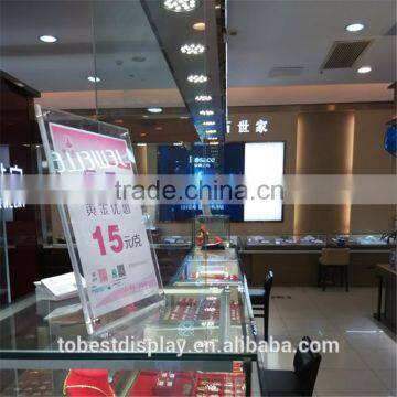 Free standing a4 plastic poster frame, plastic poster frame edging