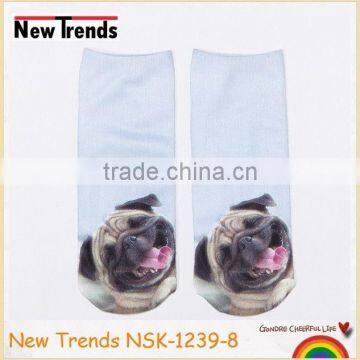 Lovely dog 3D digital printing cotton socks