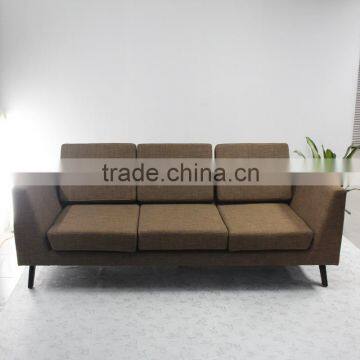 Living room furniture modern design 3seats sofa with solid wood legs