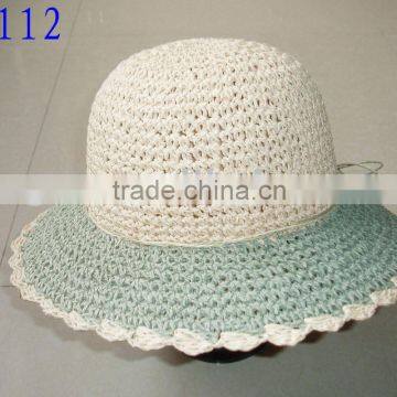 paper twisted crochet hat, girls hat