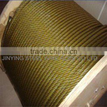 ungalvanized wire rope 16MM 6X19S+ppc yellow grease