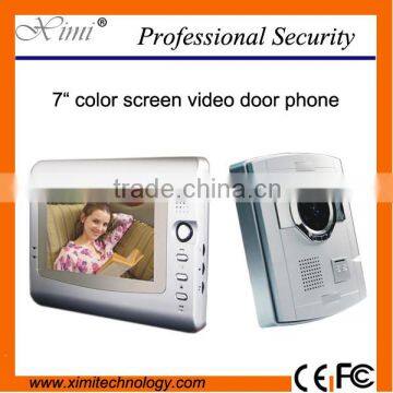 Good looking and good price 7 inch video door phone video intercom video door bell with access control system