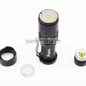 X1B 18650 Battery XML T6 10w Zoom Led Rechargeable Tactical Flashlight/Black Cheap Mini Flashlight photo-4