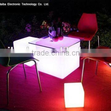 Glowing modern RGB PE rechargeable waterproof led cube chair illuminated led cube chair china supplier