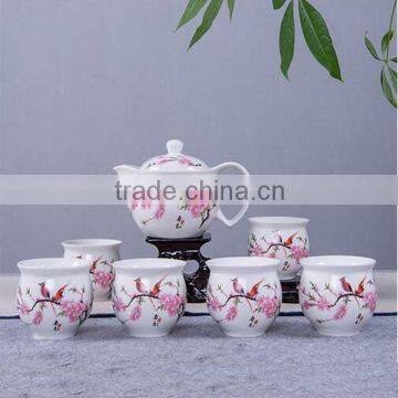 Chinese Style 7 Pieces Blue and White Porcelain Tea Set photo-4