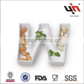 Letter W Ceramic Dish