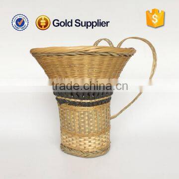 2016 cheap price width mouth bamboo flower basket