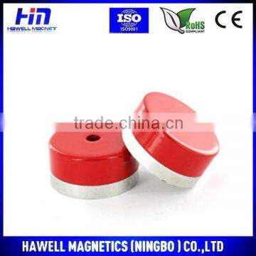 round pot alnico magnets with red printing