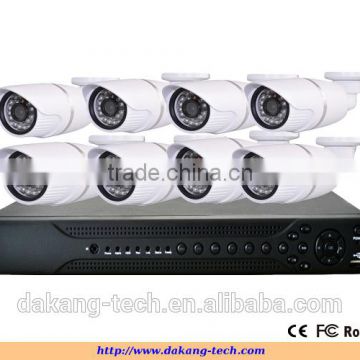 IP bullet waterproof Camera and P2P NVR, H.264 NVR Kit,8pcs 720P camera NVR system