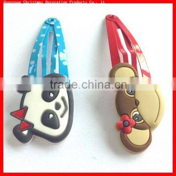 special animal shaped pvc snap hair grip