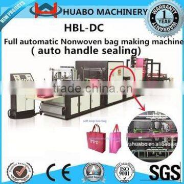 Three Side Seal Bag Making Machine With Handle Sealing Attached / Non Woven Box Bag Making Machine