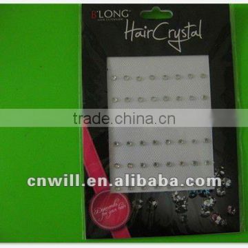 2014 Hot sale hair crystals hair bling crystal iron in hair crystals