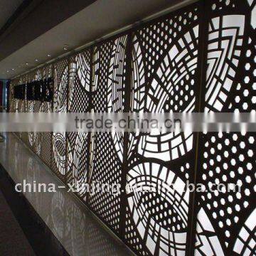 Mtal building exterior interior decoration perforated panel