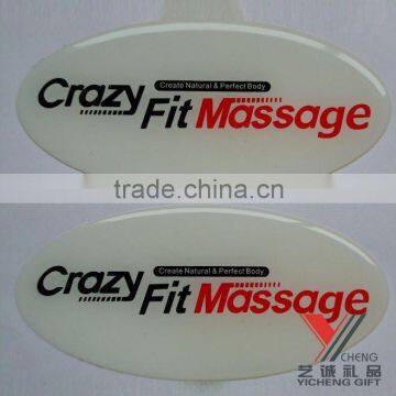 custom adhesive brand name crystal epoxy sticker