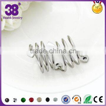 38 jewelry factory silver sprial heart end magnetic ring