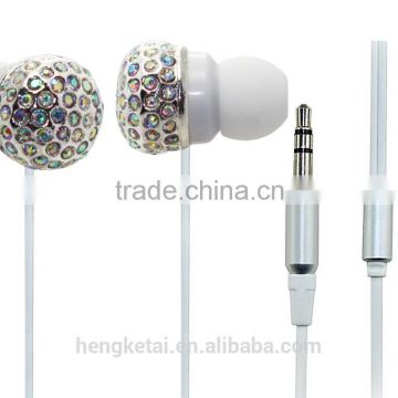 fashion good quality diamond metal earphone general type