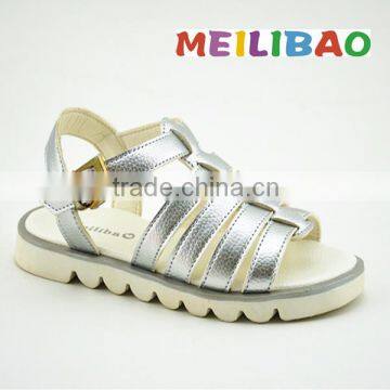 PU Leather Flat Girl Sandal Made in China