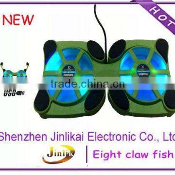 new!! foldable low price plastic usb fan led/engine cooling fan