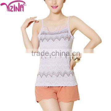 Lace Racerback Drop Armhole Tank Top