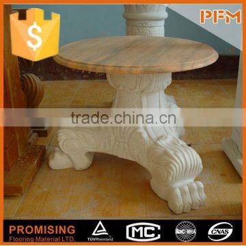 Natural Yellow Marble Chair With Hand Sculpture photo-4