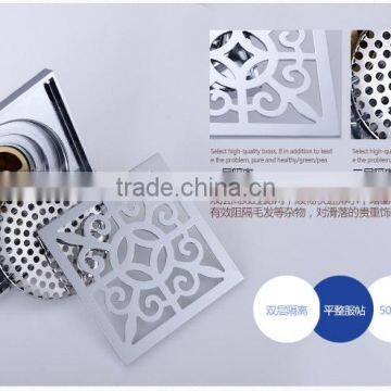 LABRAZE LE8503N Bathroom/kitchen Brass Floor Drains With Copper Wire Drawing photo-2