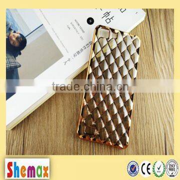 3D netted electroplating clear bumper case for huawei mate 8