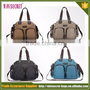 Vivisecret Canvas Style Shoulder Carry Bag Canvas Tote Bags for Business Men photo-2