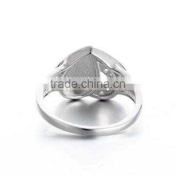 2016 Elegant Heart Shape Design 925 Sterling Silver Opal Ring photo-4