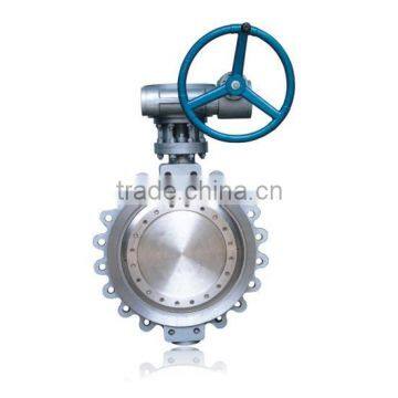 4" wafer type stainless steel Sanitary gearbox butterfly valve