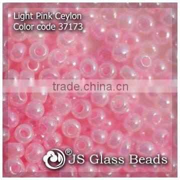 High Quality Fashion JS Glass Seed Beads - 37173# Ceylon Light Pink Opalescent Rocailles Beads For Garment & Jewelry