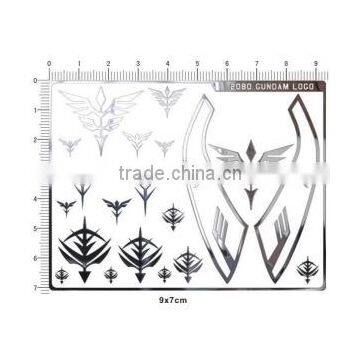 custom self adhesive aluminum foil metal sticker