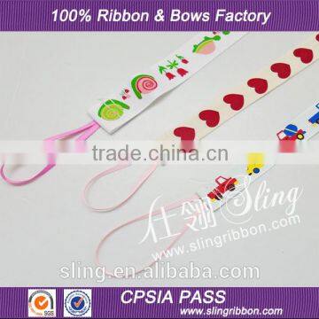 Wholesale Printed Ribbon Baby Pacifier Clip In China