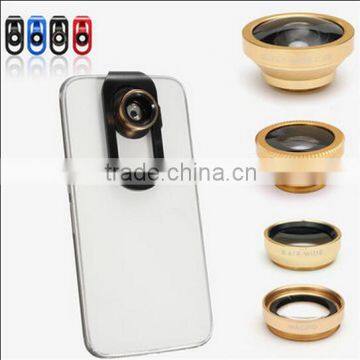 4 in 1 Universal Clip Lens / Mobile Phone Lens / Clip Fisheye Lens for Smartphone photo-2