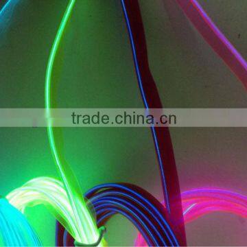 attractive el wire with welt / welted el wire /flat el wire in 10available colors