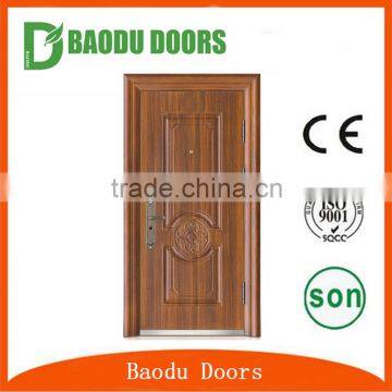 Baodu Wholesale Security Entry Door Inner Filling Honey Comb Paper Steel Security Door photo-6