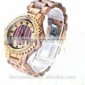 Natural Wood Timepiece Analog Quartz Japan Movt Wholesale Wood Watch