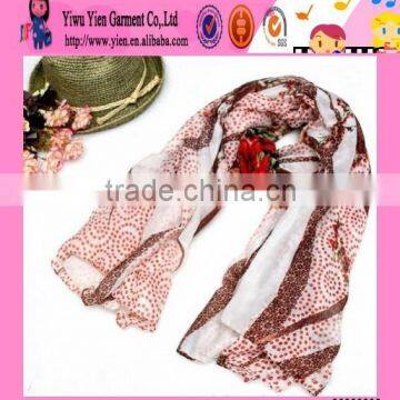 Fashion Hot Sale Pattern Printed Scarf Wholesale Charming Ladies Comfortable Colorful Knit Scarf