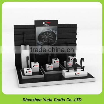 Glossy Painted Set of Watch Display Holder, Best Mdf Watch Stand With Printing Logo