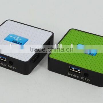 Ultra high Speed Square-shape 4-port 5Gbps USB 3.0 HUB for computer accessory